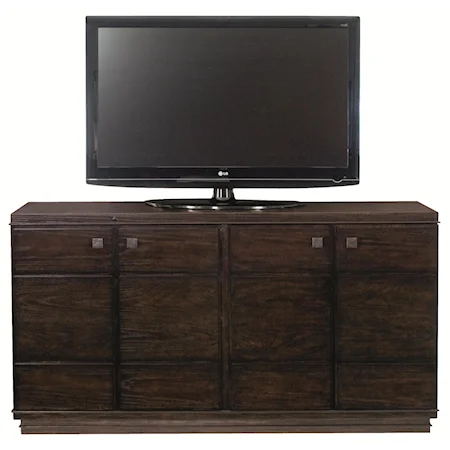 Entertainment Bar Console with Wine Storage, Glass Racks and Emitter System with Receiver Eye